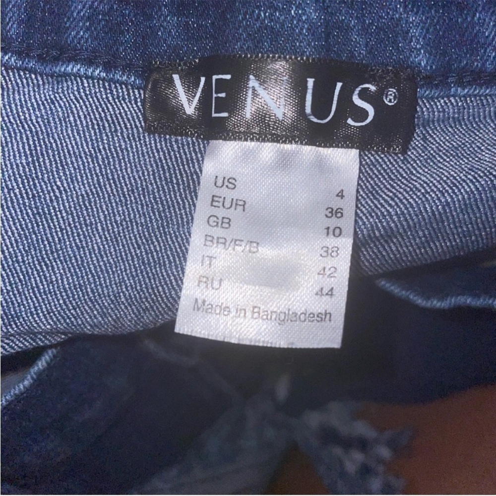 VENUS Blue A-Line Mini Skirt Casual - Picture 2 of 2